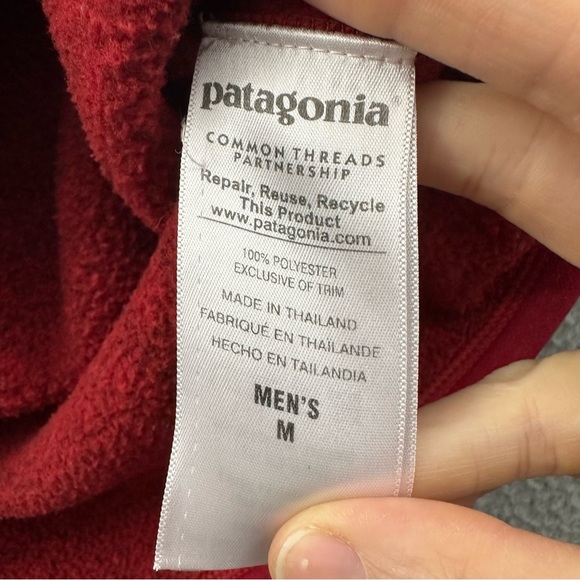 Patagonia Better Sweater 1/4 Zip Long Sleeve Pullover Red 25522 Men's Medium - Picture 6 of 9